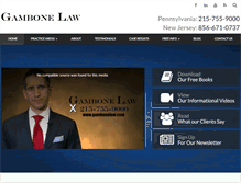 Tablet Screenshot of gambonelaw.com